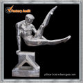 Mirror polished stainless steel statue sculpture